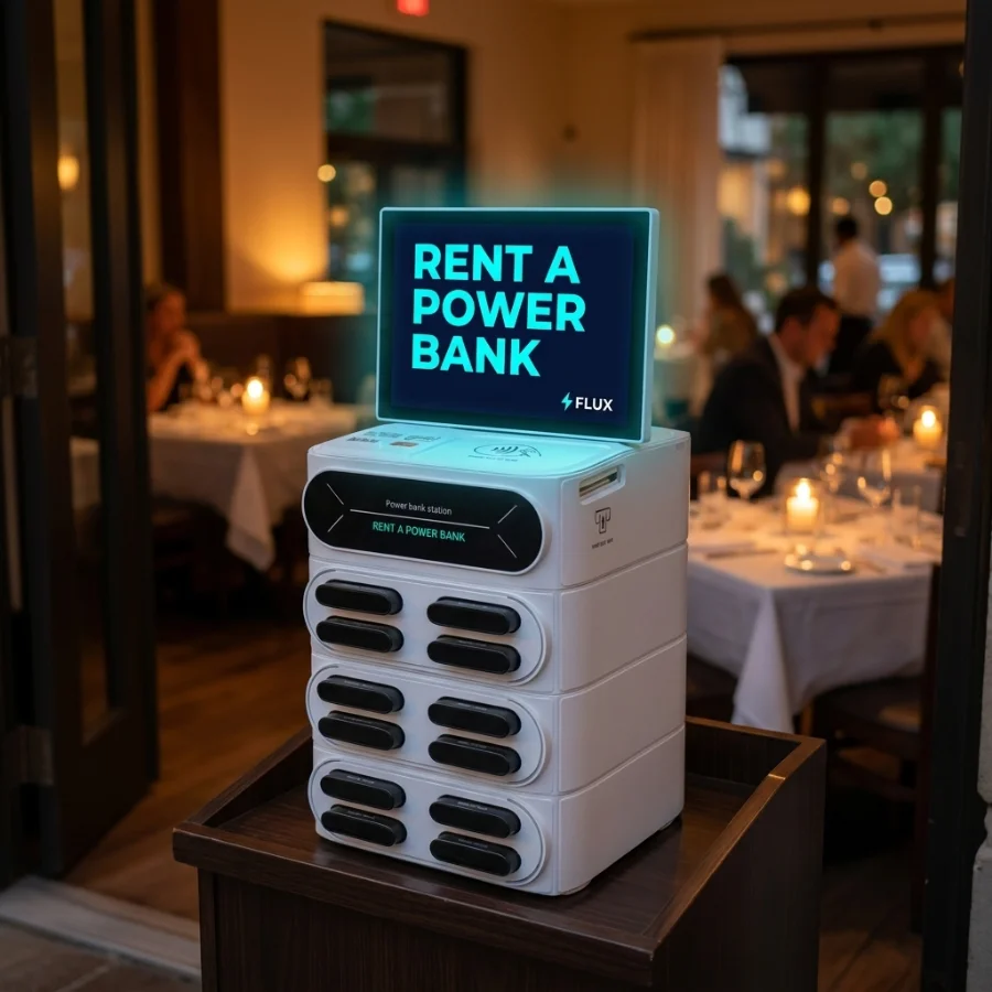 FLUX station at a restaurant